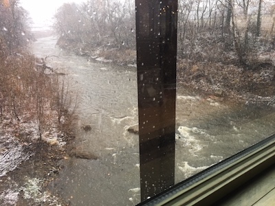 Burntwood Tavern in Cuyahoga Falls View of River From Restaurant