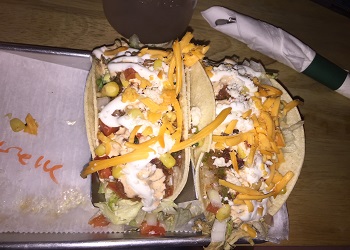 Tacos stuffed with toppings