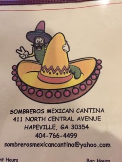 Sombreros Mexican Cantina restaurant located in ATLANTA, GA