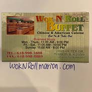 Wok N Roll restaurant located in MARION, IL