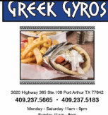 Greek Gyros 2 restaurant located in PORT ARTHUR, TX