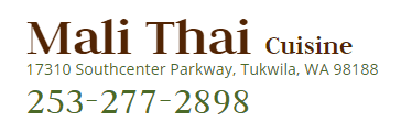 Mali Thai Cuisine restaurant located in TUKWILA, WA