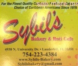Sybils Bakery & Roti Cafe restaurant located in LAUDERHILL, FL